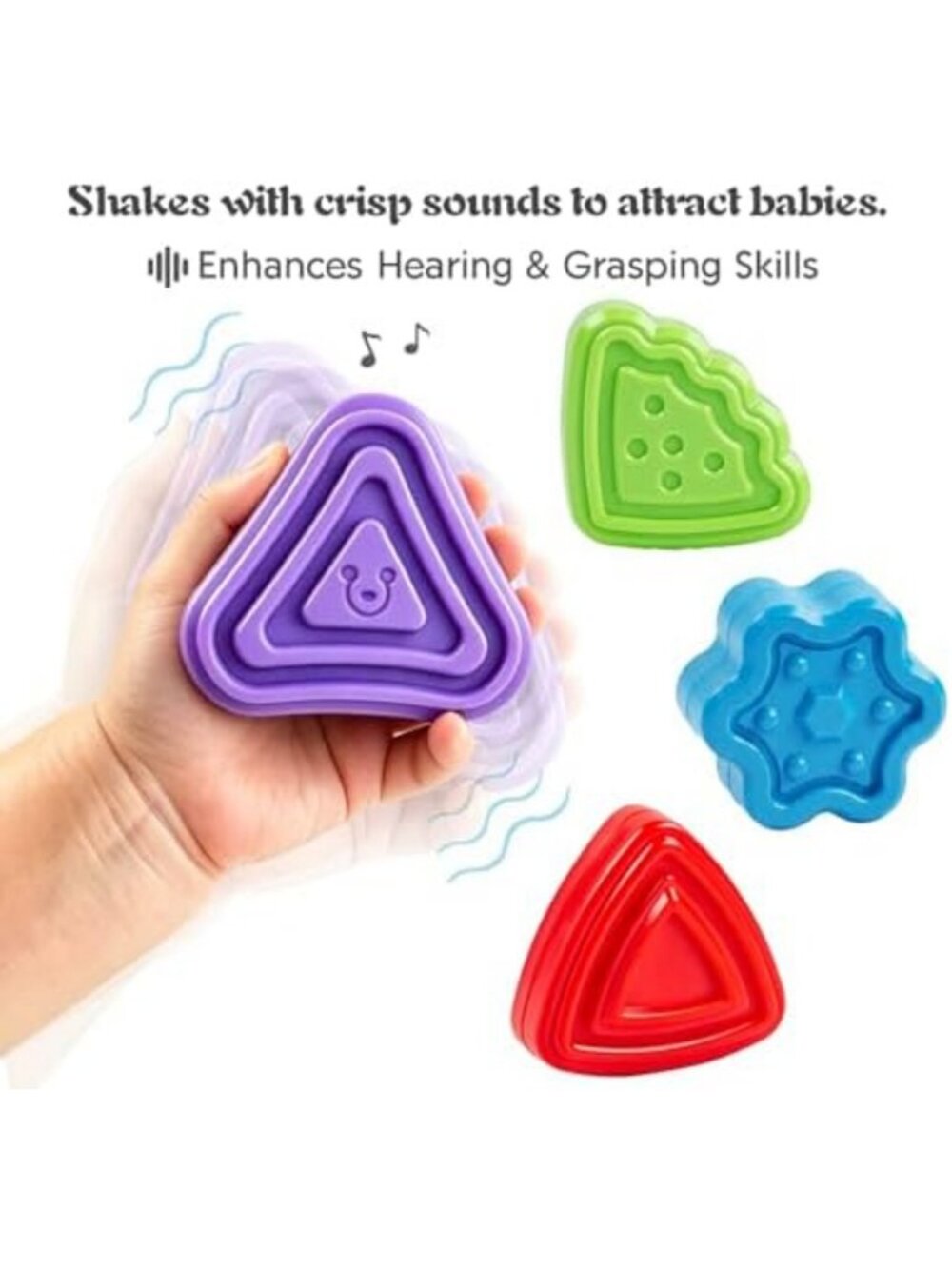 17PCS Montessori Educational Toys for 1 Year Olds, Stacking Cups & Shape Sorter - Picture 4 of 7